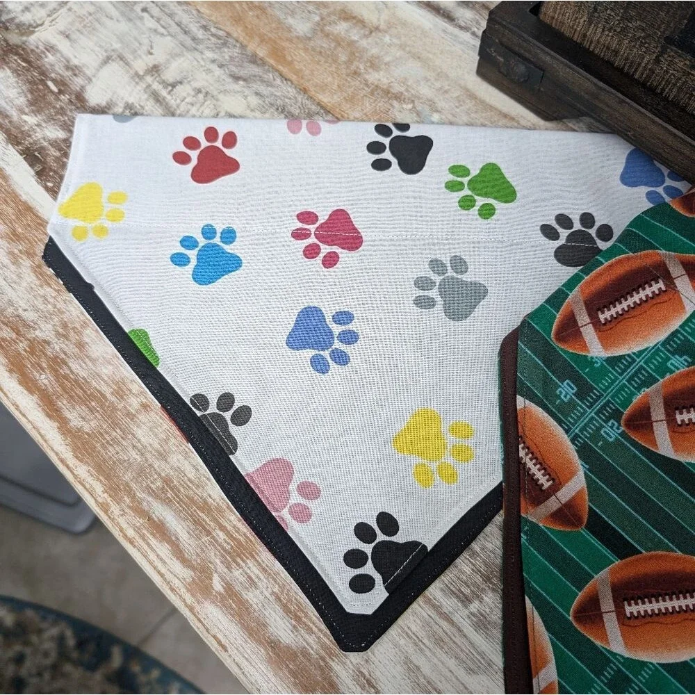 Hand Crafted Over the Collar Pet/Dog Bandanas Set of 3 Size X-Large